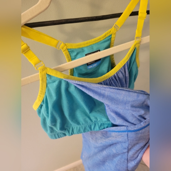 Icebreaker Spirit tank, merino wool, size L, blue and yellow - Picture 6 of 7